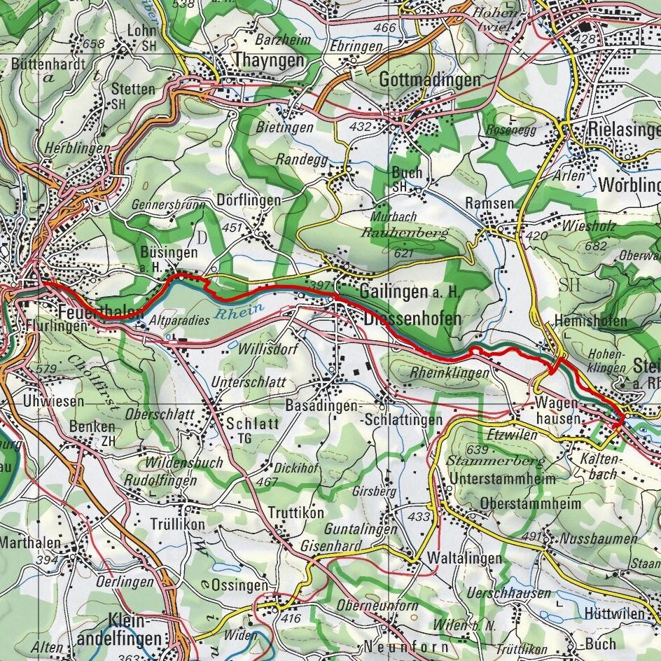 20170525 Stein am Rhein - Schaffhausen Map