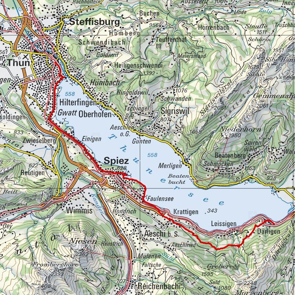 20170910 Thunersee Süd Map