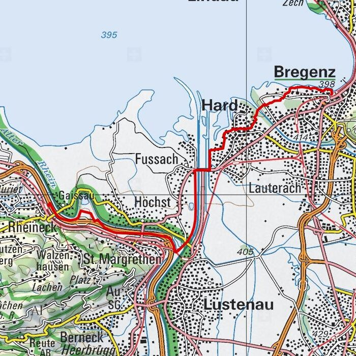 20180311 Rheineck - Bregenz Map