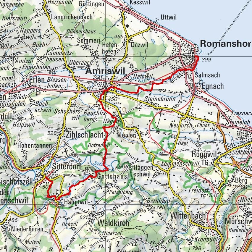 20180407 Thurgauer Panormamaweg Etappe 1 Map