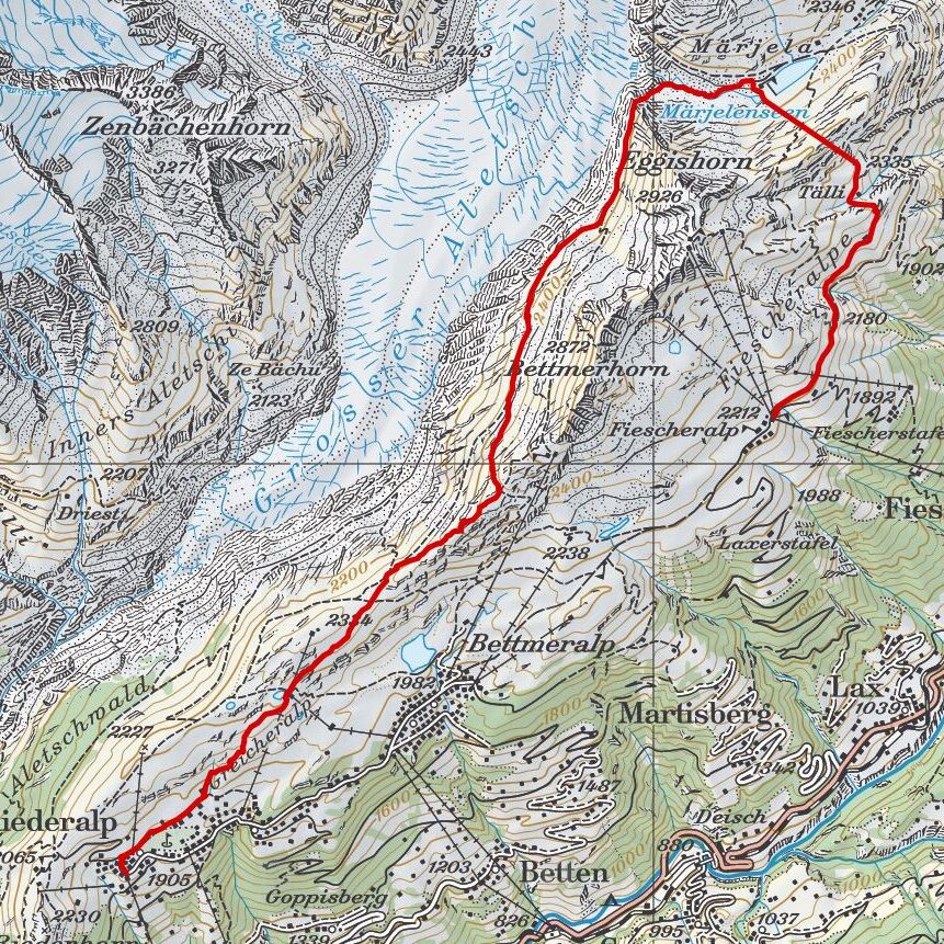 20180921 Aletschgletscherweg Map