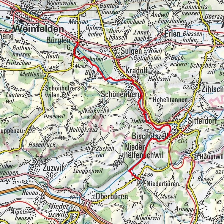 20190530 Niederhelfenschwil - Bürglen Map