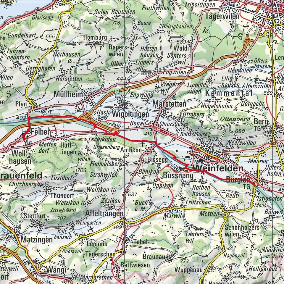20190608 Bürglen - Pfyn Map