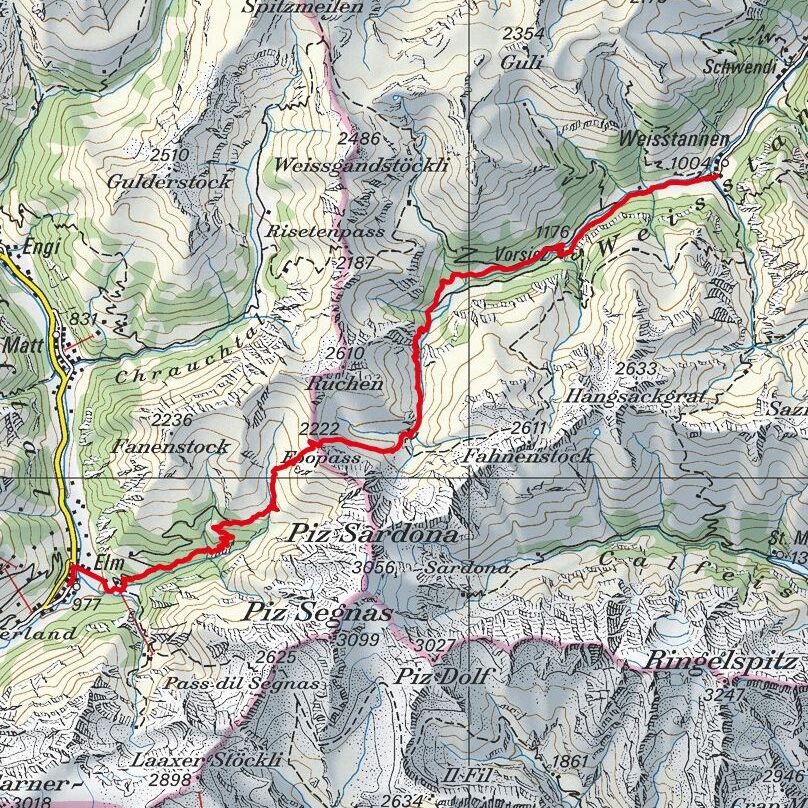 20190629 Weisstannen - Elm Map