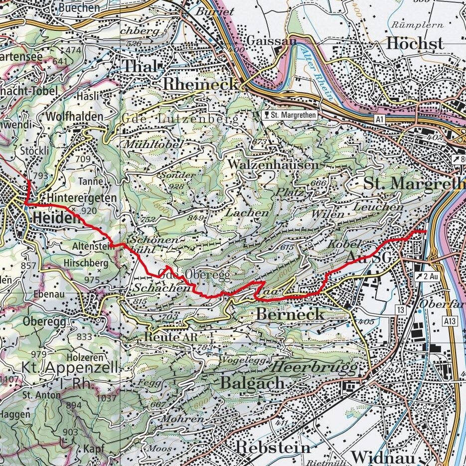 20190818 Heiden - Au Map