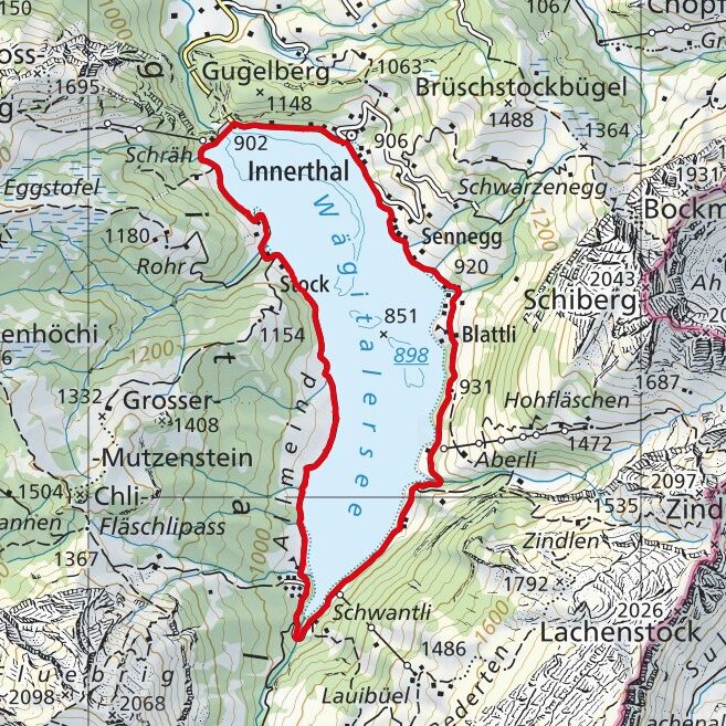 20200112 Wägitalersee Map