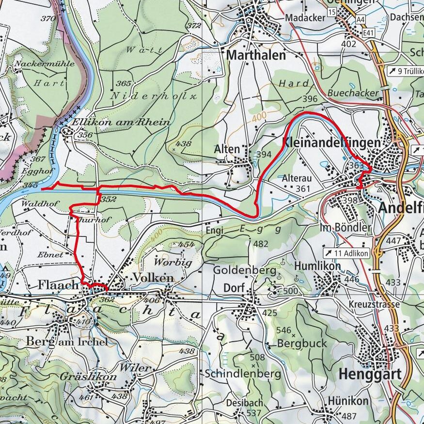 20200209 Andelfingen - Flaach Map