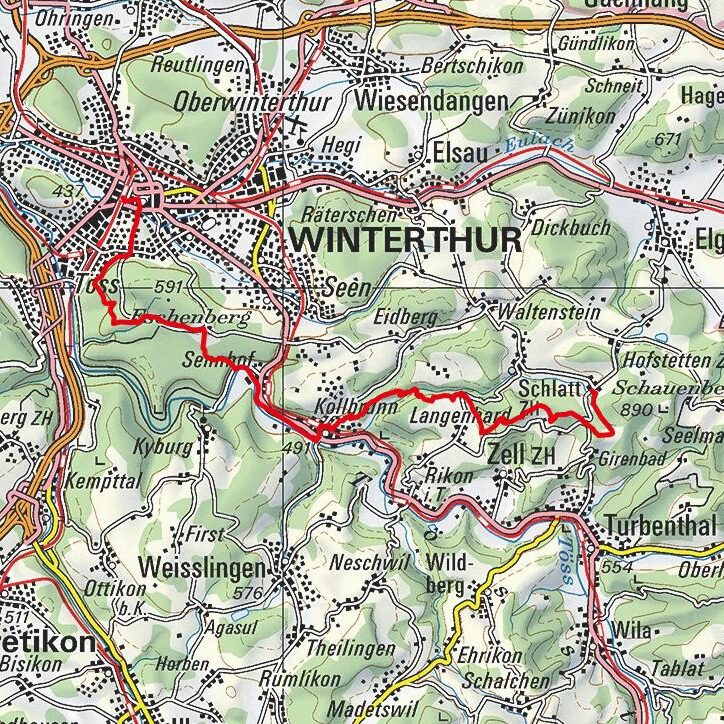20200723 Winterthur - Girenbad Map