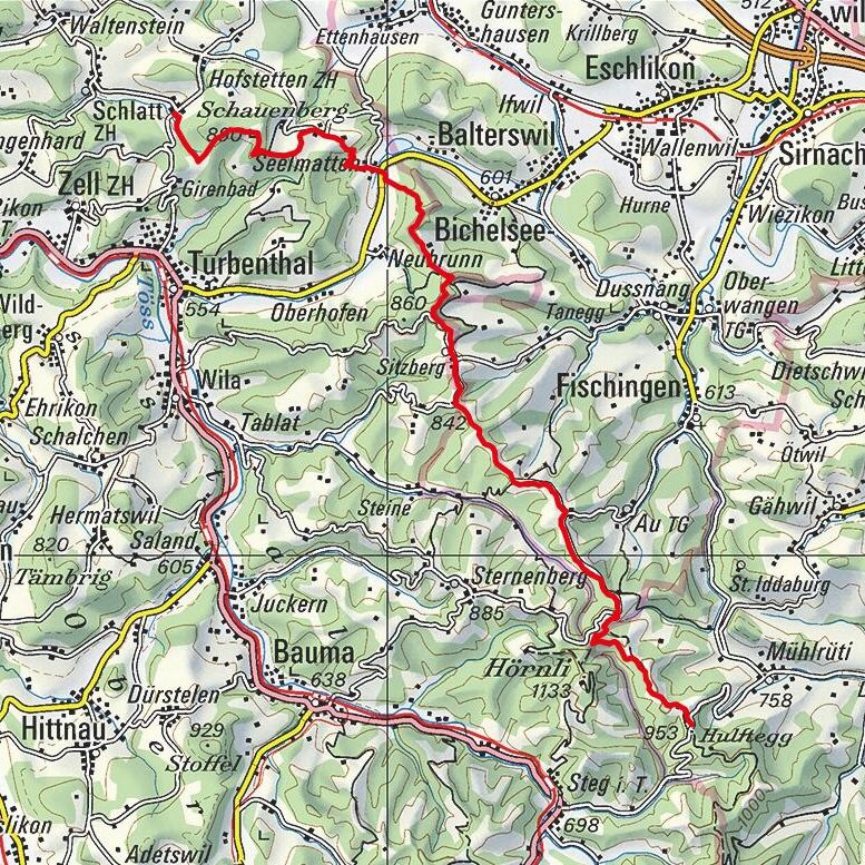 20200725 Girenbad - Hulftegg Map