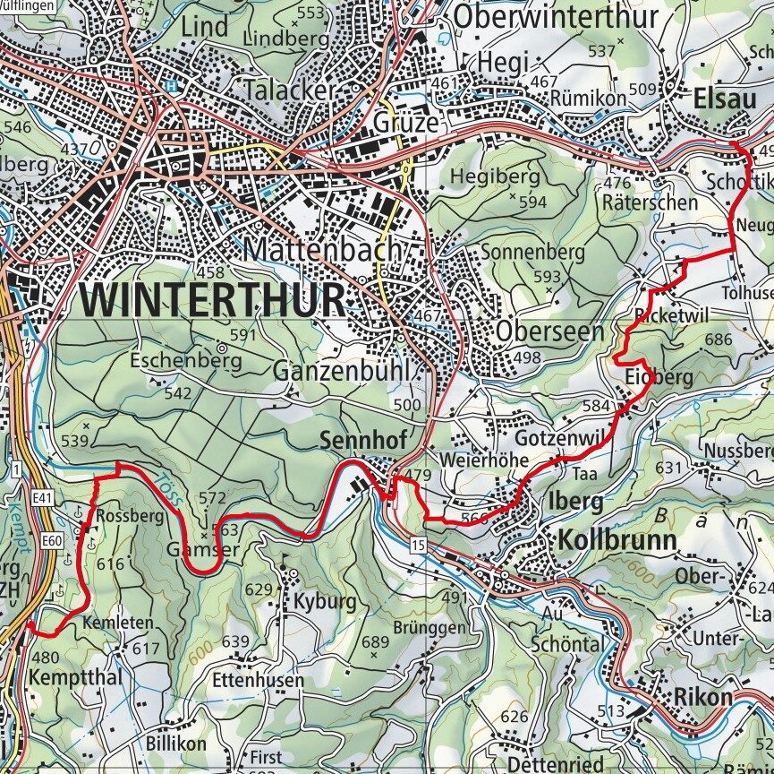 210205 Rundweg Winterthur Map