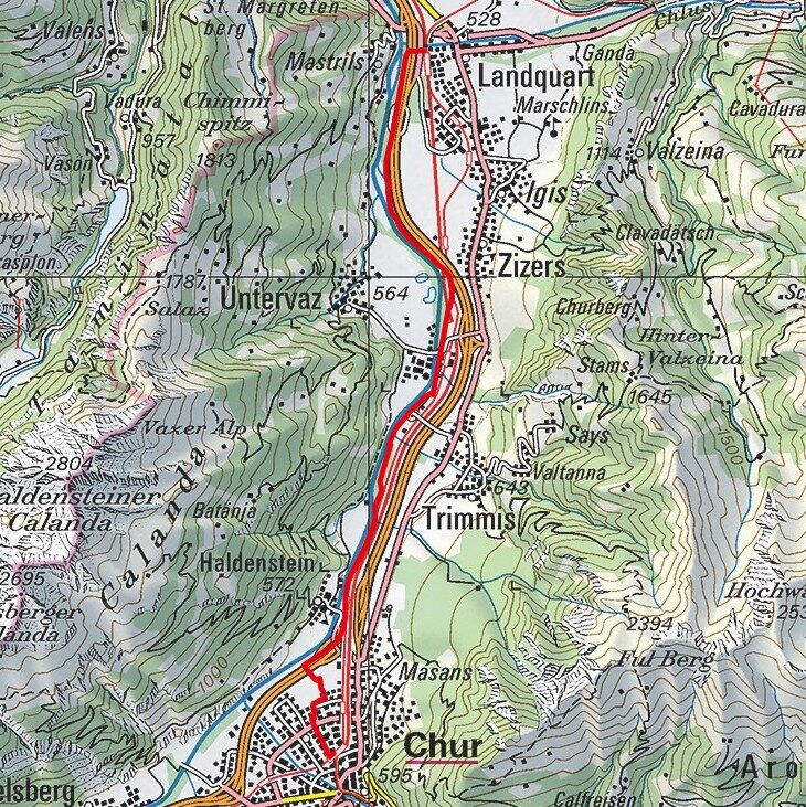 210304 Landquart - Chur Map