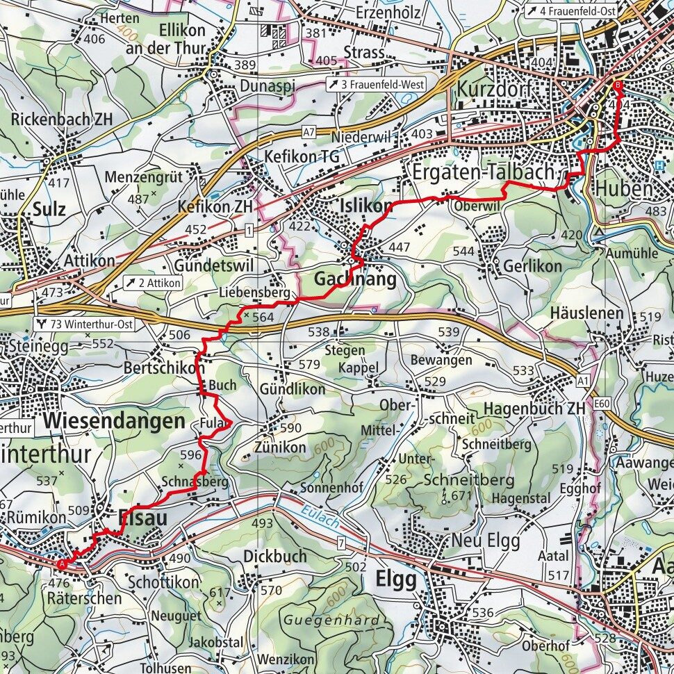 210402 Räterschen - Frauenfeld Map