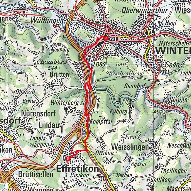 210620 Winterthur - Effretikon Map