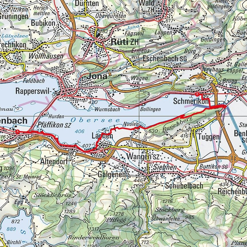 210808 Pfäffikon - Schmerikon Map