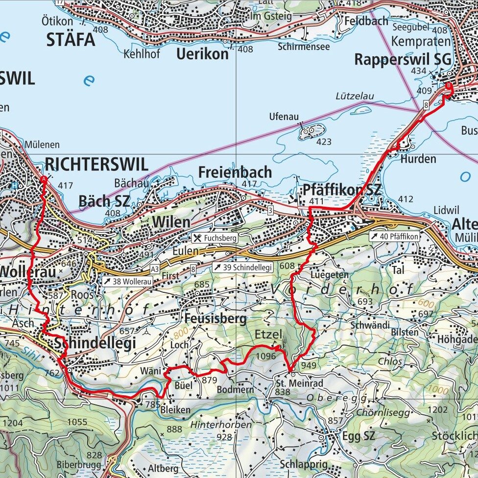 210905 Richterswil - Rapperswil Map