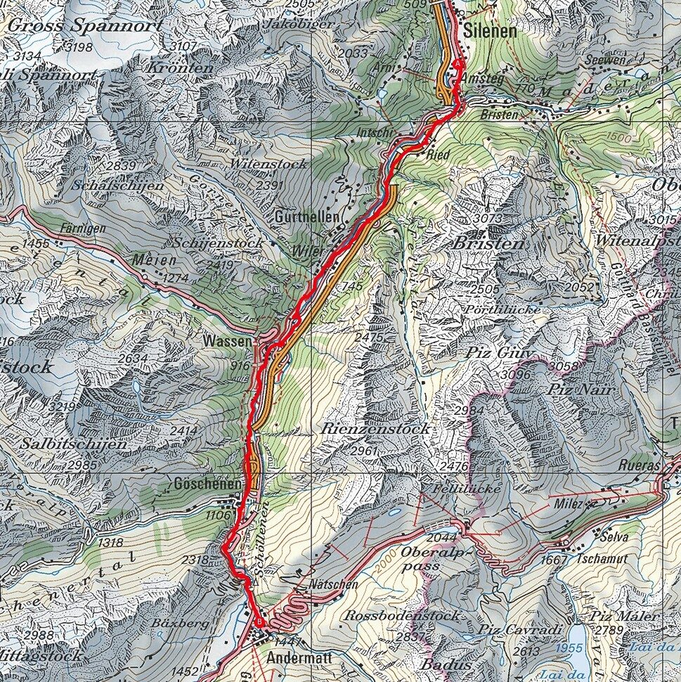 210917 Silenen - Andermatt Map