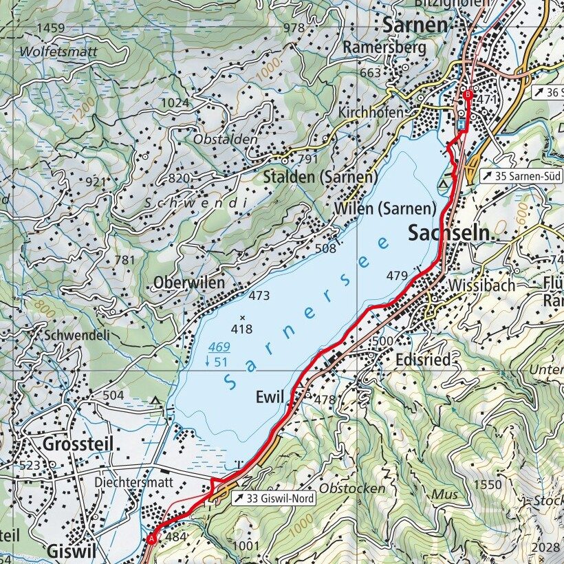 210921 Giswil - Sarnen Map
