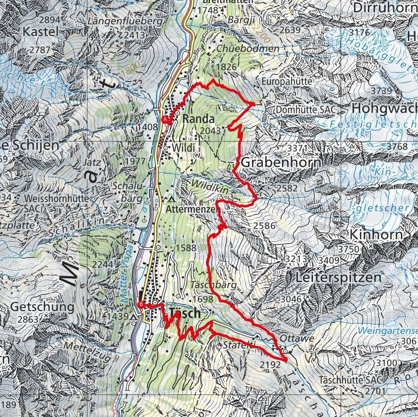 210924 Randa - Täsch Map