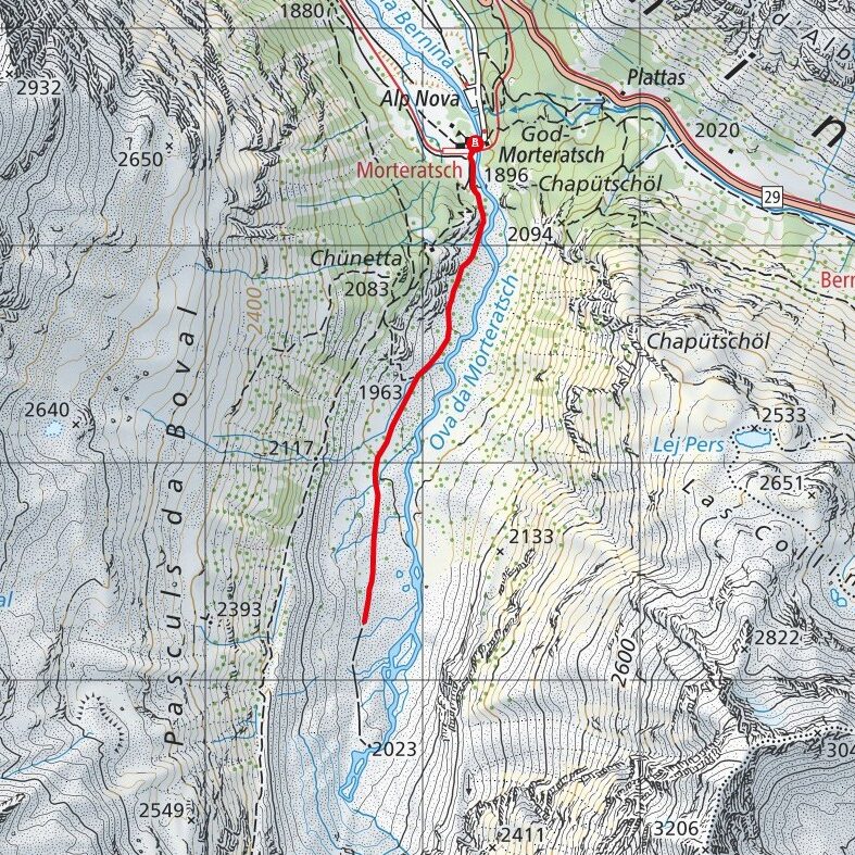 220412 Gletscherweg Morteratsch Map
