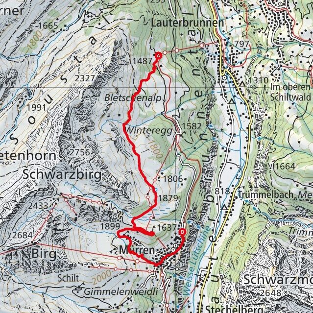 220527 Grütschalp - Mürren Map