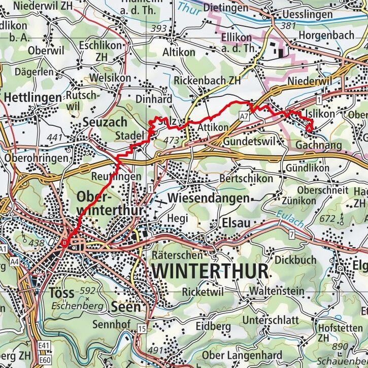 220606 Gachnang - Winterthur Map