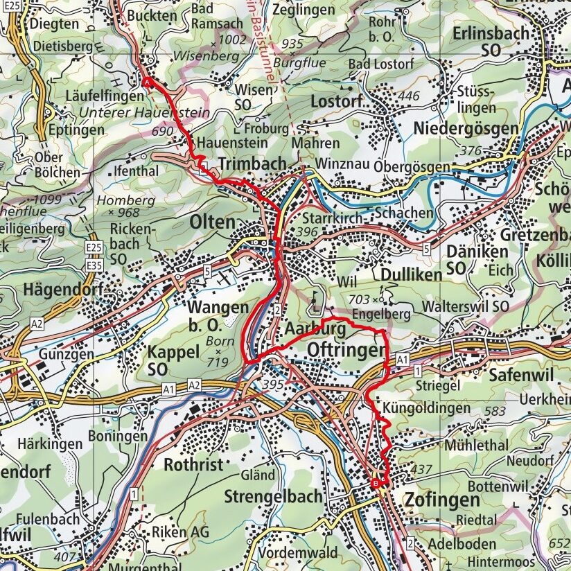 220610 Läufelfingen - Zofingen Map