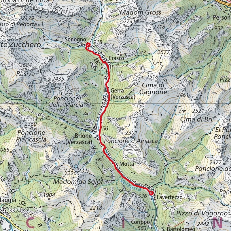 230514 Sonogno - Lavertezza Map