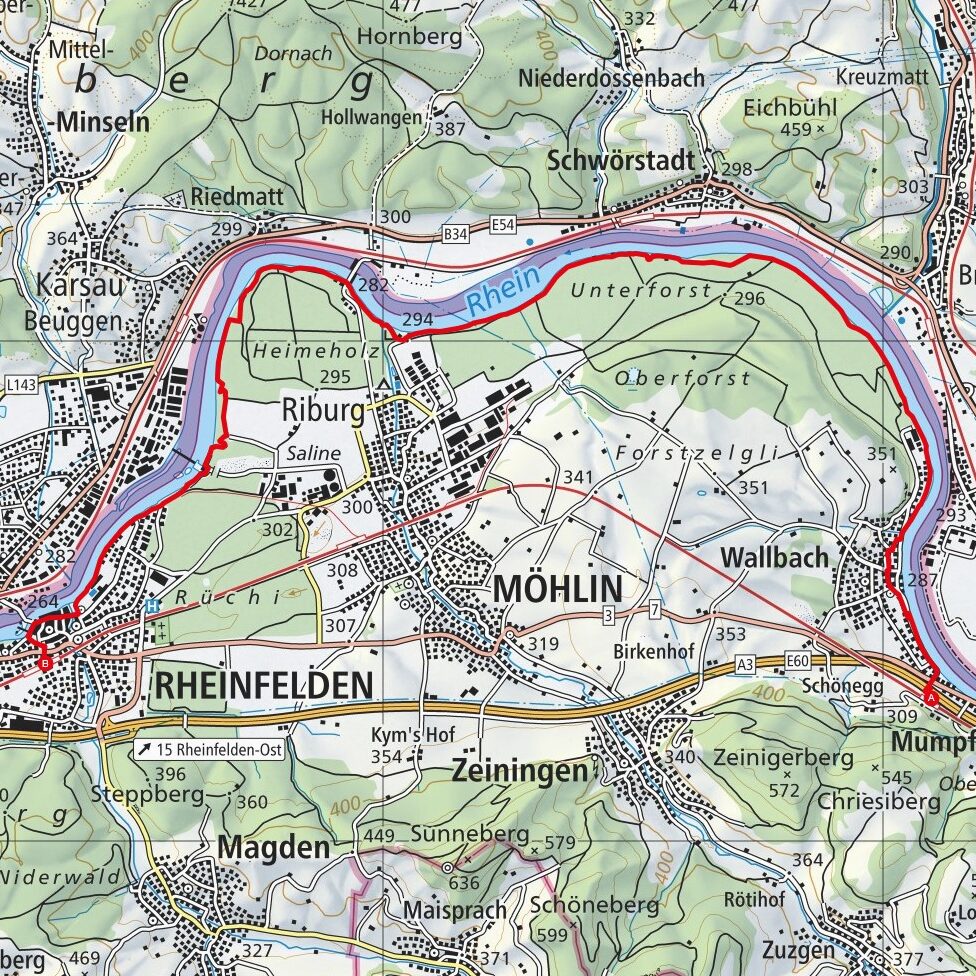 230518 Mumpf - Rheinfelden Map
