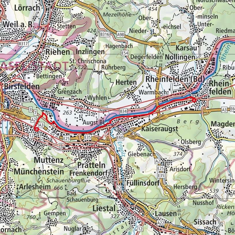 230520 Rheinfelden - Muttenz Map