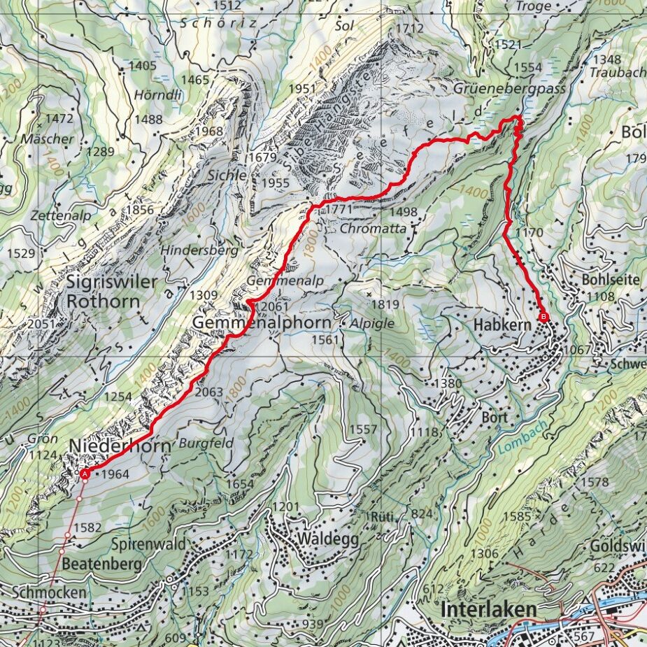 230609 Niederhorn Panoramaweg Map