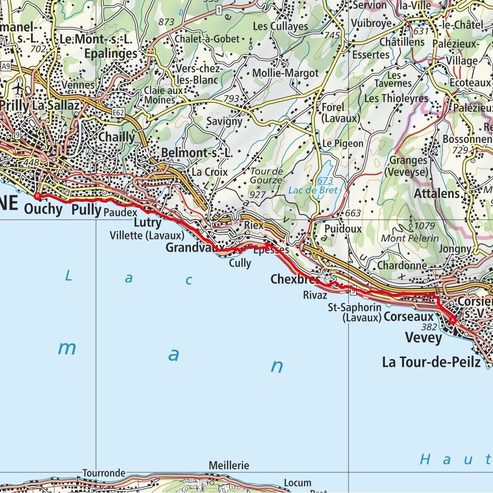 230613 Vevey - Lausanne Map