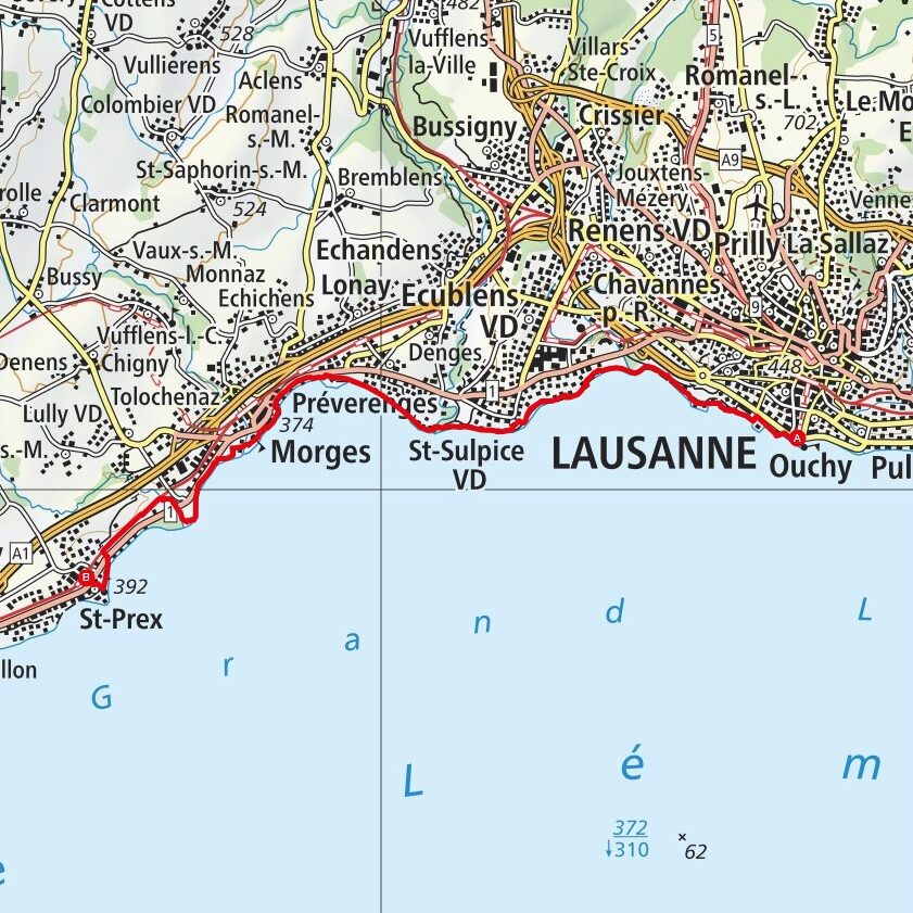 230730 Lausanne - St-Prex Map