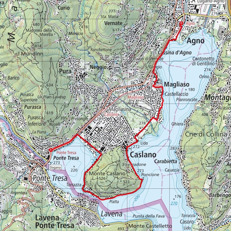 231008 Ponte Tresa - Agno Map