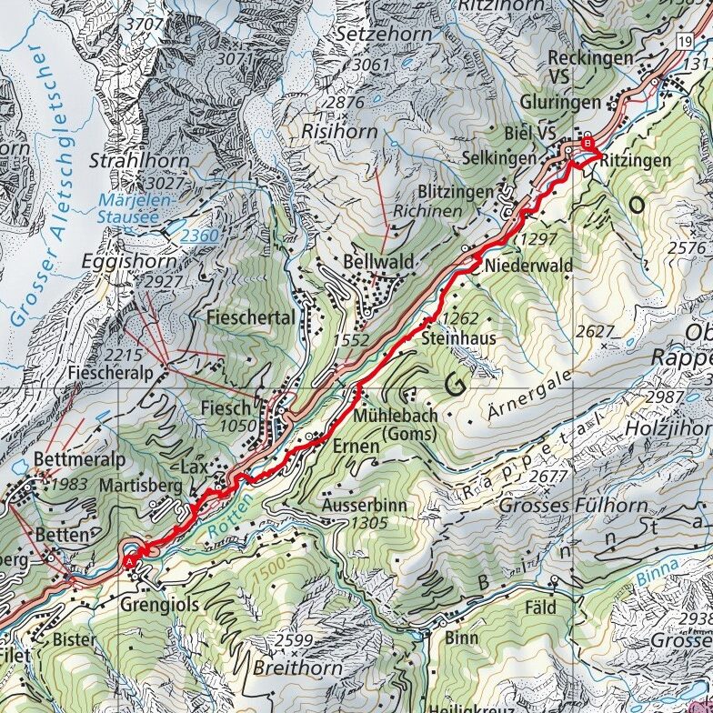 240509 Grengiols - Ritzingen Map