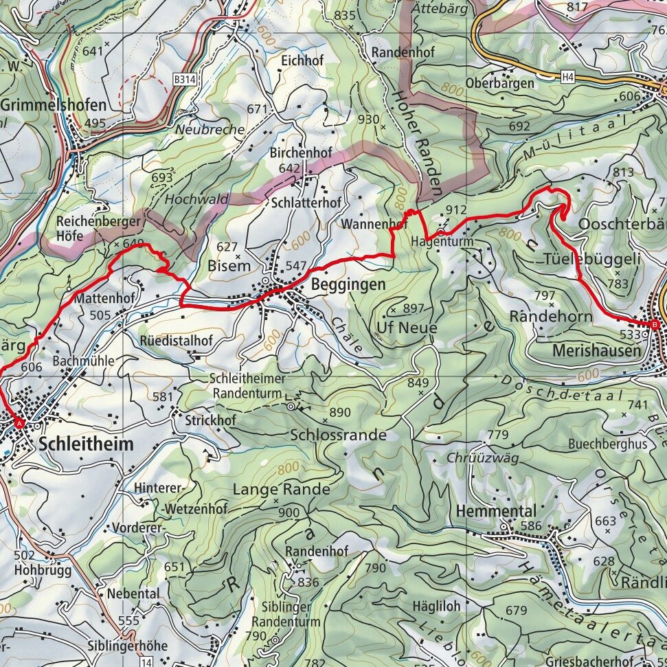 240727 Schleitheim - Merishausen Map