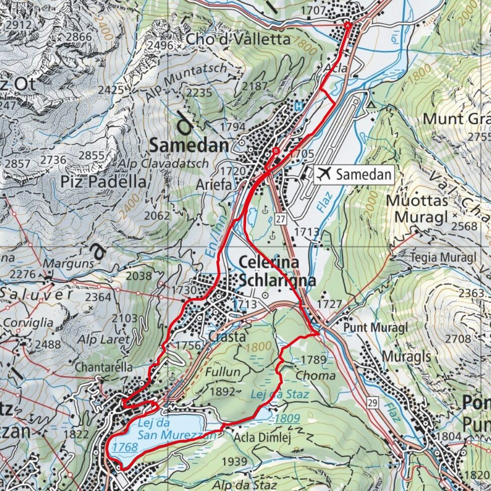 240811 Bever - Samedan Map
