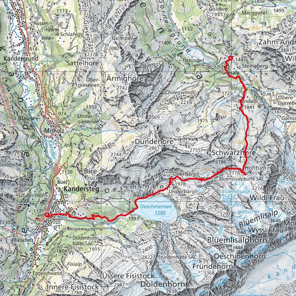 240831 Griesalp - Kandersteg Map