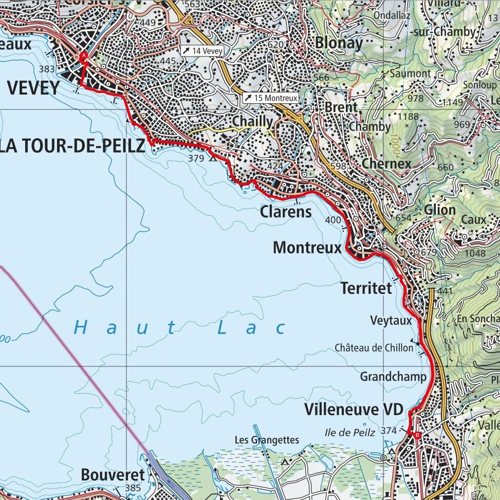 240916 Vevey - Villeneuve Map