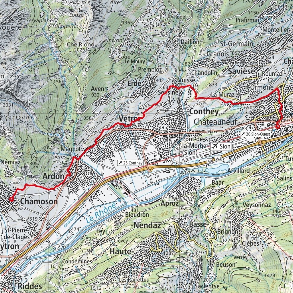 250118 Chamoson - Sion Map