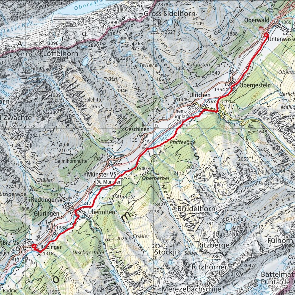 250413 Ritzingen - Oberwald Map
