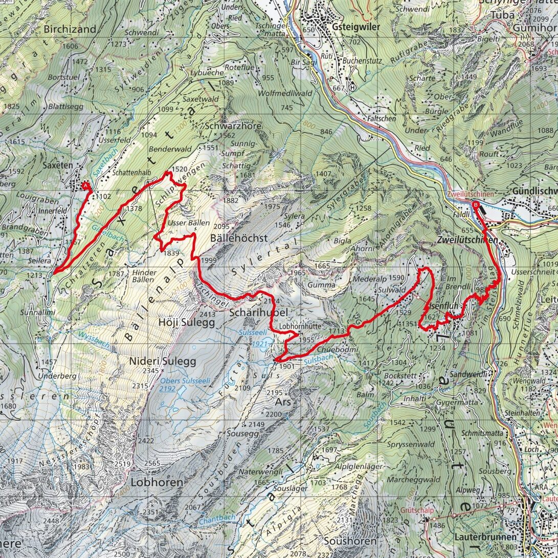 250617 Saxeten - Zweilütschinen Map