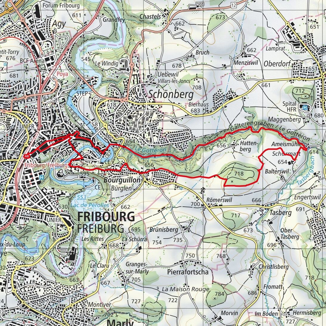 250822 Gorges du Gottéron Map
