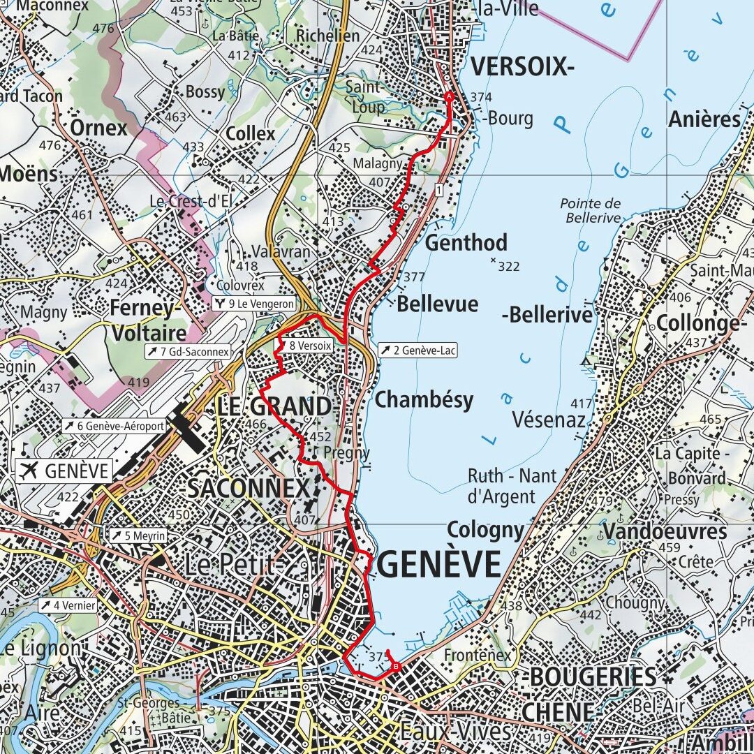 250916 Versoix - Genève Map