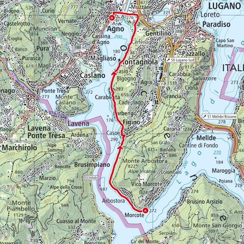 251228 Morcote - Agno Map