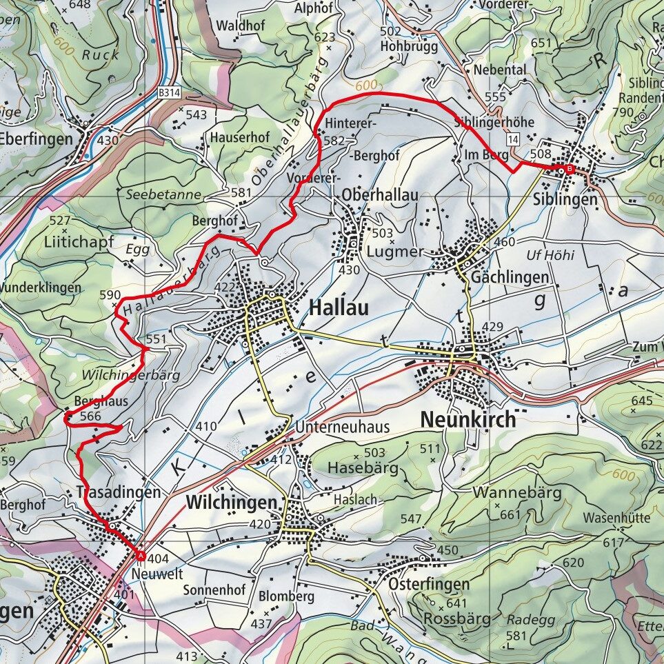 NOHUHN 230618 Trasadingen - Siblingen Map
