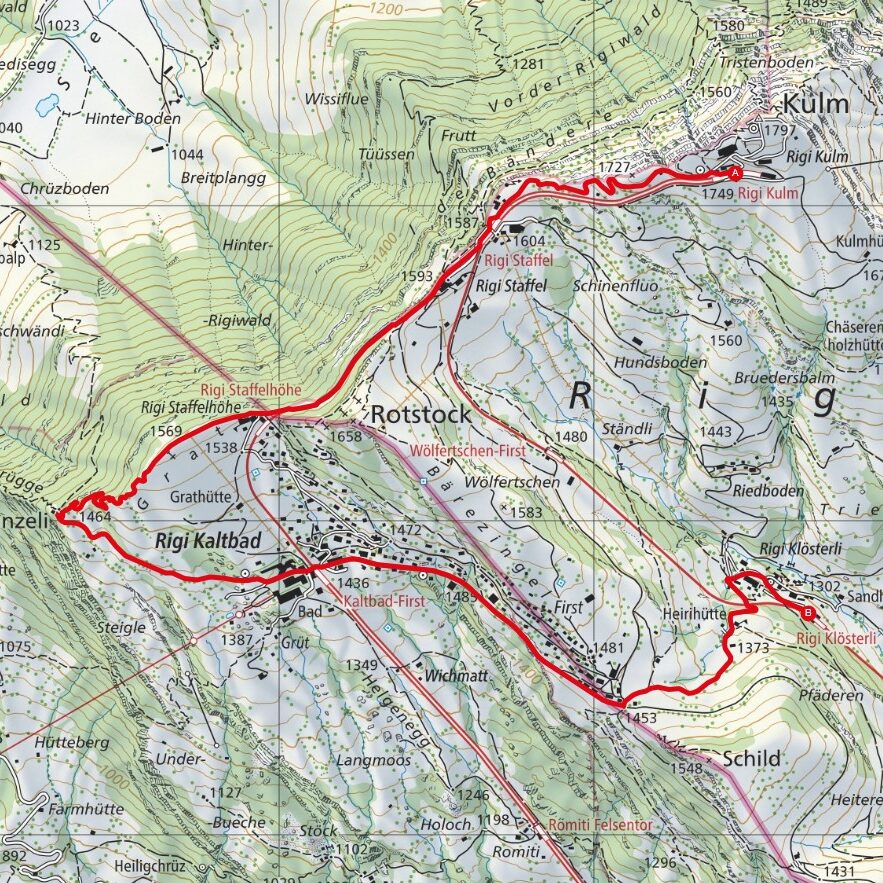 NOHUHN 230824 Rigi - Rigi Klösterli Map