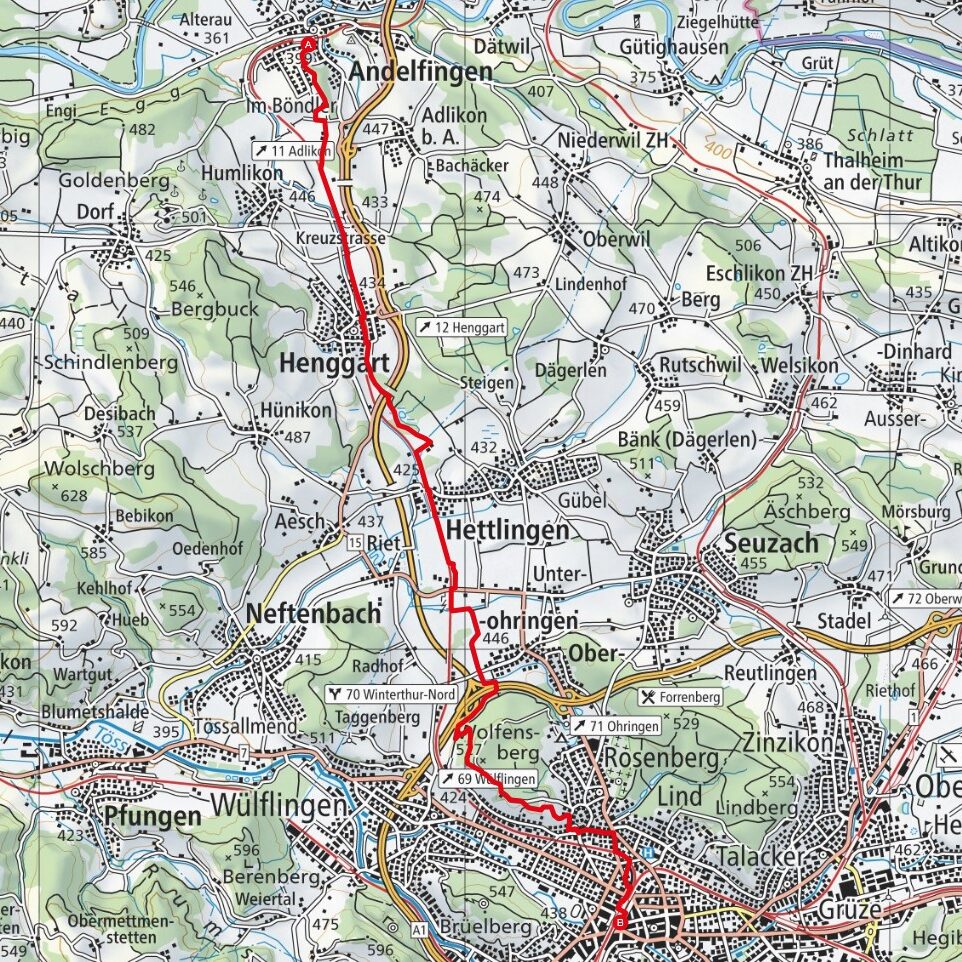 NOHUHN 240321 Andelfingen - Winterthur Map