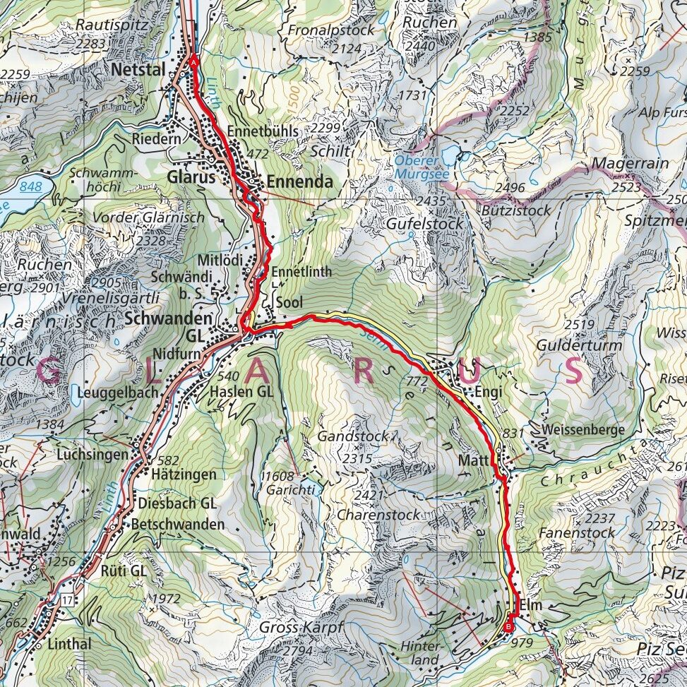 NOHUHN 241005 Netstal - Elm Map
