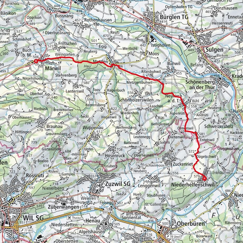 NOHUHN 250711 Niederhelfenschwil - Märwil Map