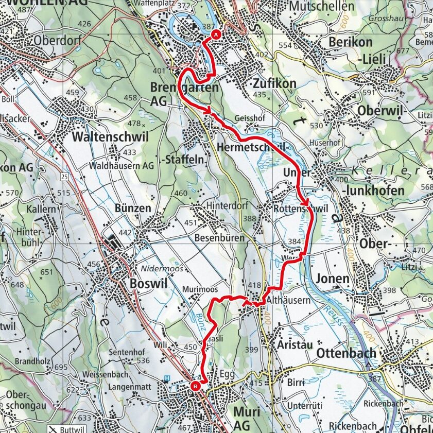 NOHUHN 260207 Bremgarten - Muri Map